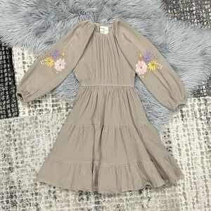 Wander & Wonder Girls Khaki Crinkle Aicha Dress Size 3-4T ($77)‎ NWT